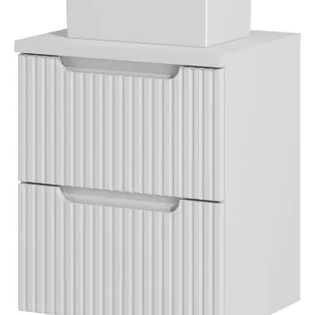 Set mobiler baie, dulap cu lavoar, 50 cm Gaja, Nova White, Comad, MDF/PAL laminat, alb mat dd4a imagine