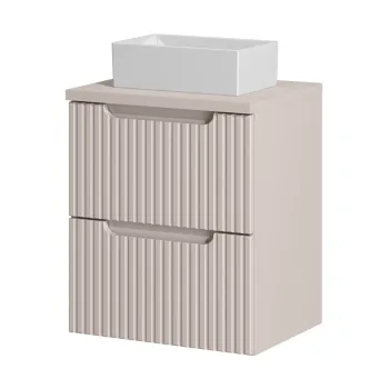 Set mobiler baie, dulap cu lavoar, 50 cm S Un Gaja, Nova Cashmere, Comad, MDF/PAL laminat, casmir mat dafa imagine