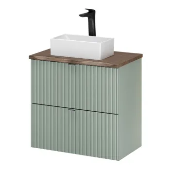 Set mobiler baie, dulap cu lavoar, 60 cm Casella, Line Reed Green, Comad, MDF/PAL laminat, verde reed c0d5 imagine