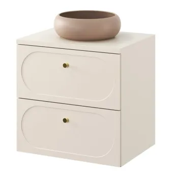 Set mobiler baie, dulap cu lavoar, 60 cm, Donna Sand, Comad, MDF/PAL laminat, nisipiu 8c51 imagine