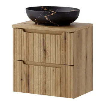 Set mobiler baie, dulap cu lavoar, 60 cm, Nova Coast Evoke Oak, Comad, MDF/PAL laminat, stejar coast evoke 4559 imagine