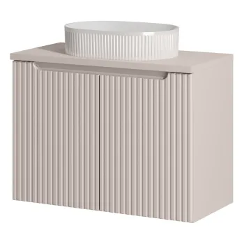 Set mobiler baie, dulap cu lavoar, 80 cm, Nova Cashmere, Comad, MDF/PAL laminat, casmir mat b2b8 imagine
