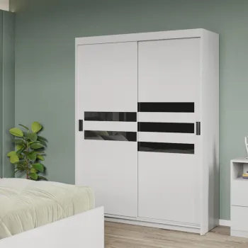 Dressing / Dulap dormitor Alb 138 - Glass bd3b imagine