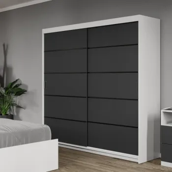 Dressing / Dulap dormitor Gri Antracit 184 - Elis 9073 imagine