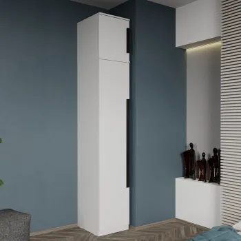 Dulap dormitor 1 usa alb 41 x 240,3 cm - Dallas 985c imagine