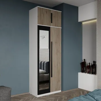 Dulap dormitor 2 usi San Remo+oglinda 83 x 240,3 cm - Dallas 29ef imagine