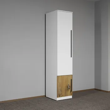 Dulap dormitor Alb cu Flagstaff Oak 41 x 192,5 cm - Sidney 9826 imagine