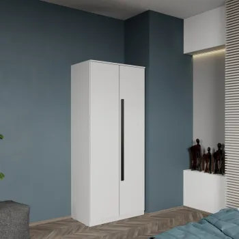 Dulap dormitor cu doua usi Alb 83x192.5 cm - Dallas b85e imagine
