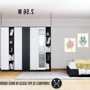 Dressing 2.56m / Dulap Dormitor Mario 79c8 imagine