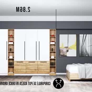 Dressing 2.86m / Dulap Dormitor Timea 3081 imagine