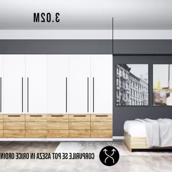 Dressing 3.02m / Dulap Dormitor Timea 1556 imagine