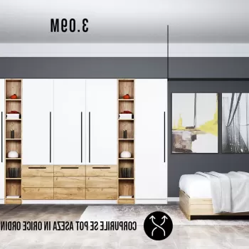 Dressing 3.09m / Dulap Dormitor Timea 665d imagine