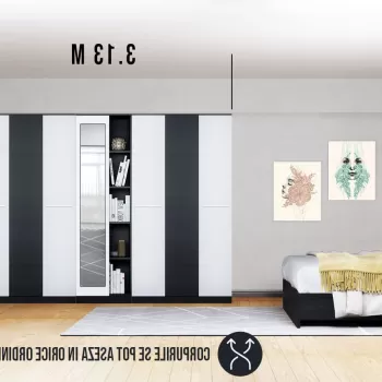 Dressing 3.13m / Dulap Dormitor Mario fa3e imagine