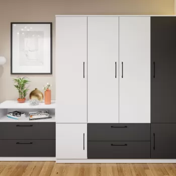 Dulap Benjamin Gri / Alb - C165/03 6d1d imagine
