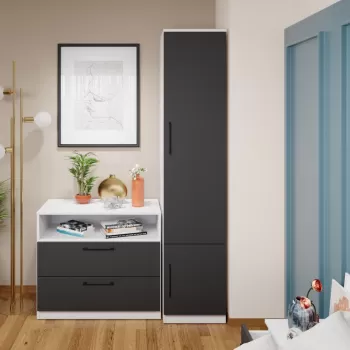 Dulap Benjamin Gri / Alb - C41 58da imagine