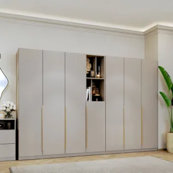 Dulap dormitor haine Bej/casmir 287 cm Auris C2 b75b imagine