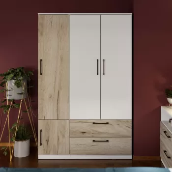 Dulap Relax Alb / Stejar k02 - C124/01 77cc imagine