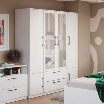 Dulap Snow Alb - C165/02 cu oglinda 9e9d imagine