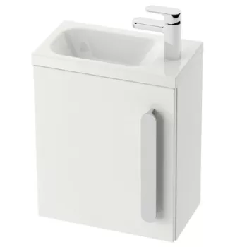Corp dulap baza pentru lavoar asimetric Ravak Concept Chrome SD 400 40x22x50cm alb 334d imagine
