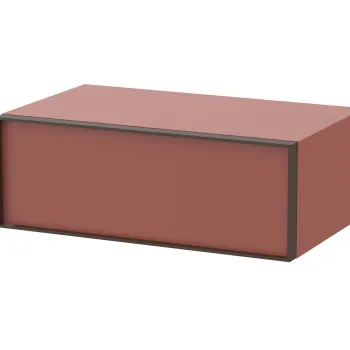 Dulap auxiliar suspendat Roca Inspira cu un sertar 80cm rosu terracota 2e58 imagine