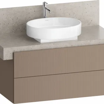 Dulap baza Duravit Balcoon 100x57cm pentru consola Mineral  doua sertare cu inchidere lenta  umbra mat e94b imagine