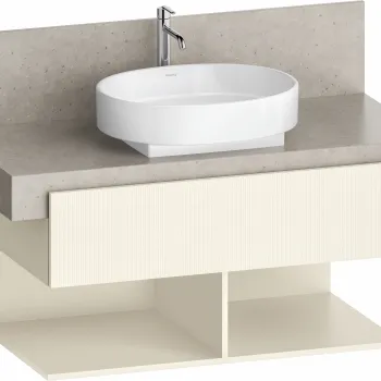 Dulap baza Duravit Balcoon 100x57cm pentru consola Mineral  un sertar cu inchidere lenta  ivory mat 0c3e imagine