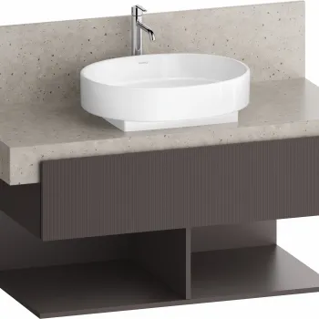 Dulap baza Duravit Balcoon 100x57cm pentru consola Mineral  un sertar cu inchidere lenta  maro mat b8f0 imagine