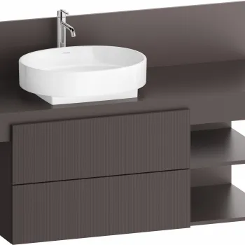 Dulap baza Duravit Balcoon 120x57cm  doua sertare cu inchidere lenta  orientare dreapta  maro mat 2084 imagine