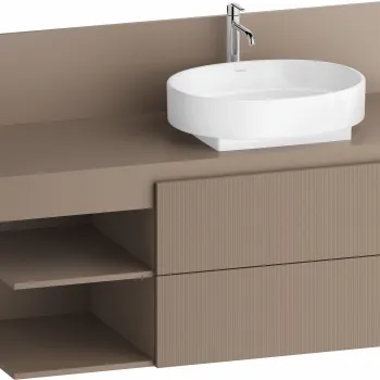 Dulap baza Duravit Balcoon 120x57cm  doua sertare cu inchidere lenta  orientare stanga  umbra mat 327d imagine