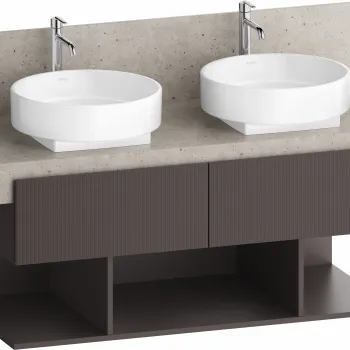 Dulap baza Duravit Balcoon 120x57cm pentru consola Mineral  doua sertare cu inchidere lenta  maro mat c49d imagine