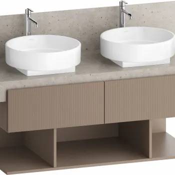Dulap baza Duravit Balcoon 120x57cm pentru consola Mineral  doua sertare cu inchidere lenta  umbra mat 49b4 imagine