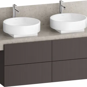 Dulap baza Duravit Balcoon 120x57cm pentru consola Mineral  patru sertare cu inchidere lenta  maro mat 24e9 imagine