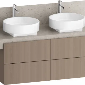 Dulap baza Duravit Balcoon 120x57cm pentru consola Mineral  patru sertare cu inchidere lenta  umbra mat 8465 imagine