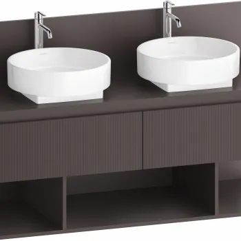 Dulap baza Duravit Balcoon 140x57cm  doua sertare cu inchidere lenta  maro mat bc3a imagine