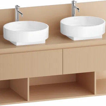 Dulap baza Duravit Balcoon 140x57cm  doua sertare cu inchidere lenta  terraccino mat 1f6b imagine