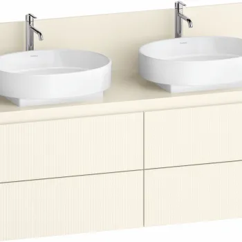 Dulap baza Duravit Balcoon 140x57cm  patru sertare cu inchidere lenta  ivory mat 4596 imagine