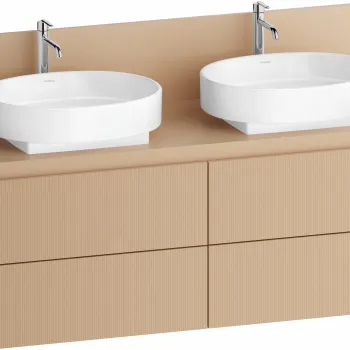 Dulap baza Duravit Balcoon 140x57cm  patru sertare cu inchidere lenta  terraccino mat 4e56 imagine