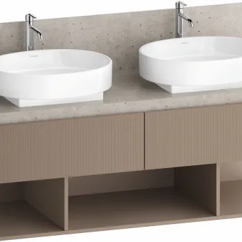 Dulap baza Duravit Balcoon 140x57cm pentru consola Mineral  doua sertare cu inchidere lenta  umbra mat 15d4 imagine