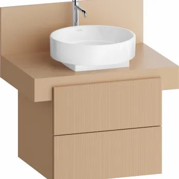 Dulap baza Duravit Balcoon 60x57cm  doua sertare cu inchidere lenta  terraccino mat 5618 imagine