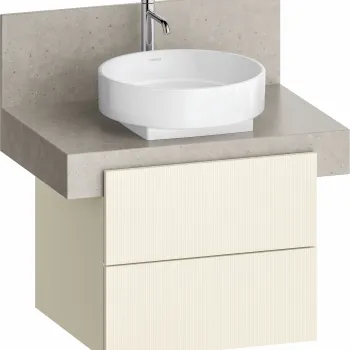 Dulap baza Duravit Balcoon 60x57cm pentru consola Mineral  doua sertare cu inchidere lenta  ivory mat 97db imagine