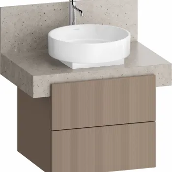 Dulap baza Duravit Balcoon 60x57cm pentru consola Mineral  doua sertare cu inchidere lenta  umbra mat d136 imagine