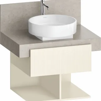 Dulap baza Duravit Balcoon 60x57cm pentru consola Mineral  un sertar cu inchidere lenta  ivory mat 8ee1 imagine