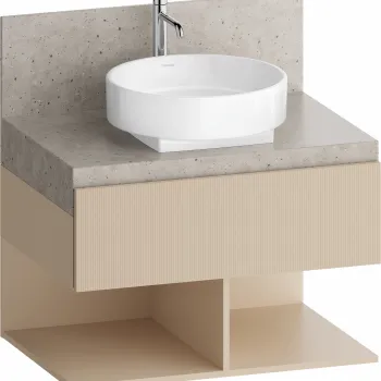 Dulap baza Duravit Balcoon 60x57cm pentru consola Mineral  un sertar cu inchidere lenta  sand beige mat 525e imagine