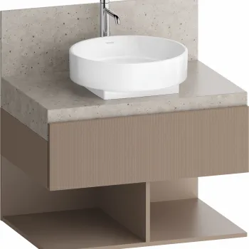 Dulap baza Duravit Balcoon 60x57cm pentru consola Mineral  un sertar cu inchidere lenta  umbra mat 6c97 imagine