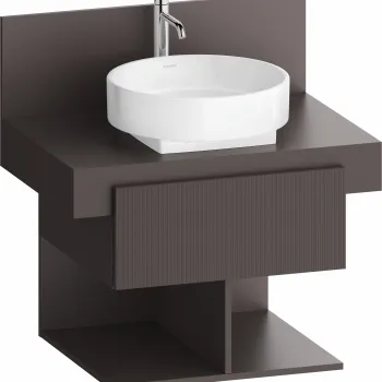 Dulap baza Duravit Balcoon 60x57cm  un sertar cu inchidere lenta  maro mat 4055 imagine