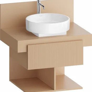 Dulap baza Duravit Balcoon 60x57cm  un sertar cu inchidere lenta  terraccino mat f349 imagine