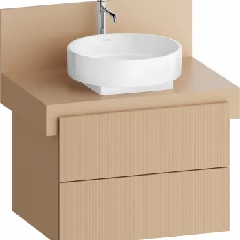 Dulap baza Duravit Balcoon 70x57cm  doua sertare cu inchidere lenta  terraccino mat 013c imagine