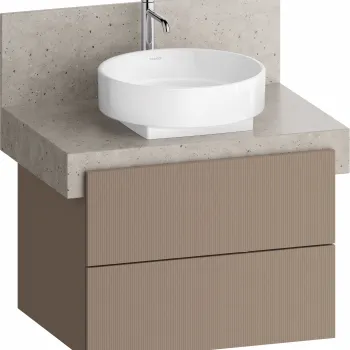 Dulap baza Duravit Balcoon 70x57cm pentru consola Mineral  doua sertare cu inchidere lenta  umbra mat ccdf imagine