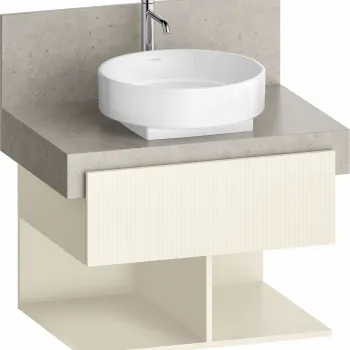 Dulap baza Duravit Balcoon 70x57cm pentru consola Mineral  un sertar cu inchidere lenta  ivory mat 5d0f imagine