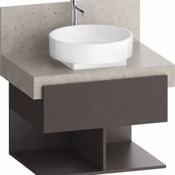 Dulap baza Duravit Balcoon 70x57cm pentru consola Mineral  un sertar cu inchidere lenta  maro mat 0a19 imagine